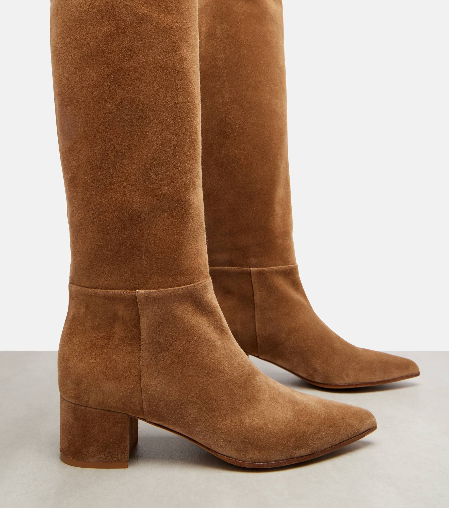 45 suede over-the-knee boots - 5