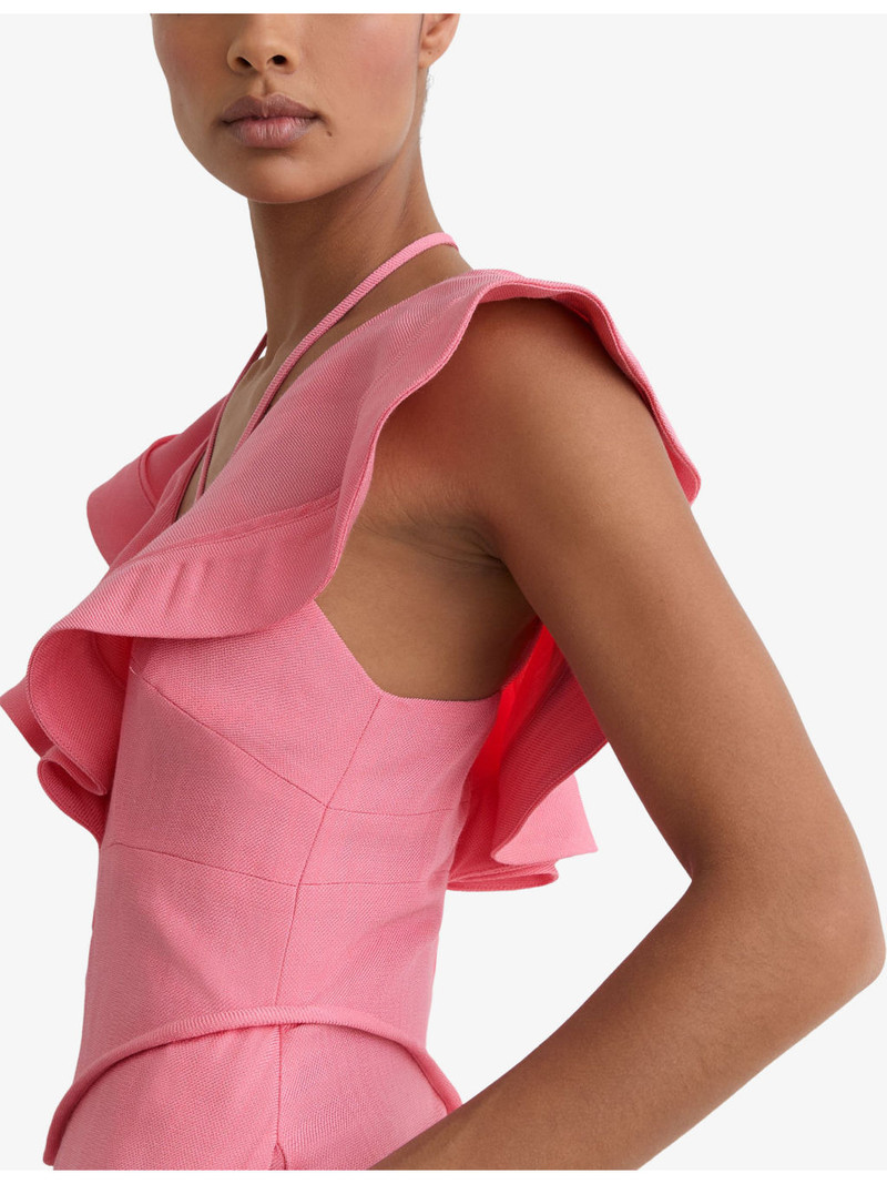 Giselle Ruffled Woven Midi Dress 5