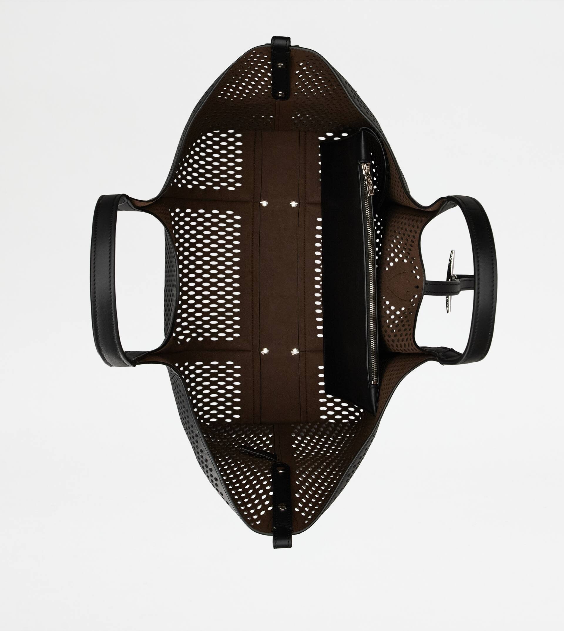T TIMELESS SHOPPING BAG IN LEATHER MEDIUM - BLACK - 4