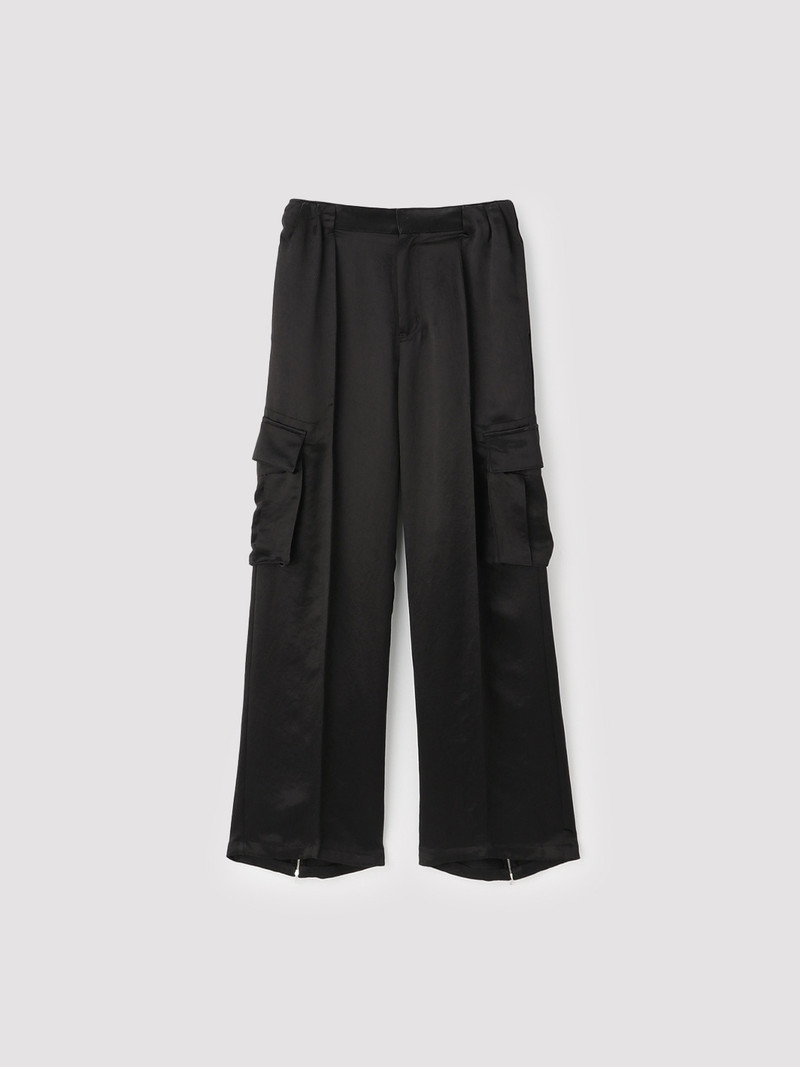 SATIN CARGO PANTS 1