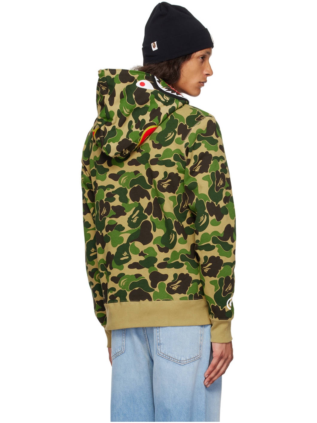 【A BATHING APE】3色展開 ABC CAMO FIT SHARK FULL ZIP HOODIE A BATHING APE® Green ABC Camo Shark Full Zip Hoodie | REVERSIBLE