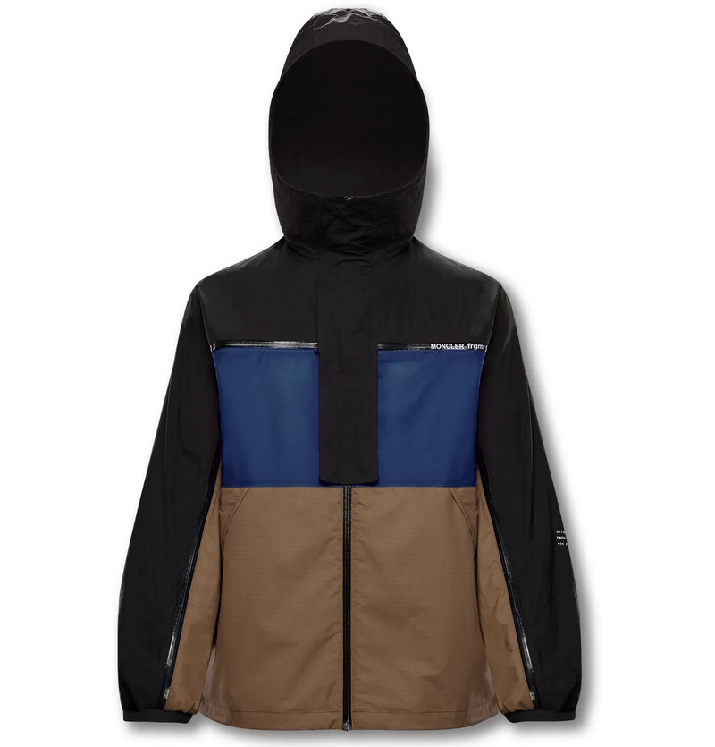 7 Moncler 조각 Warren 로고 인쇄 나일론 두건 Anorak - 1