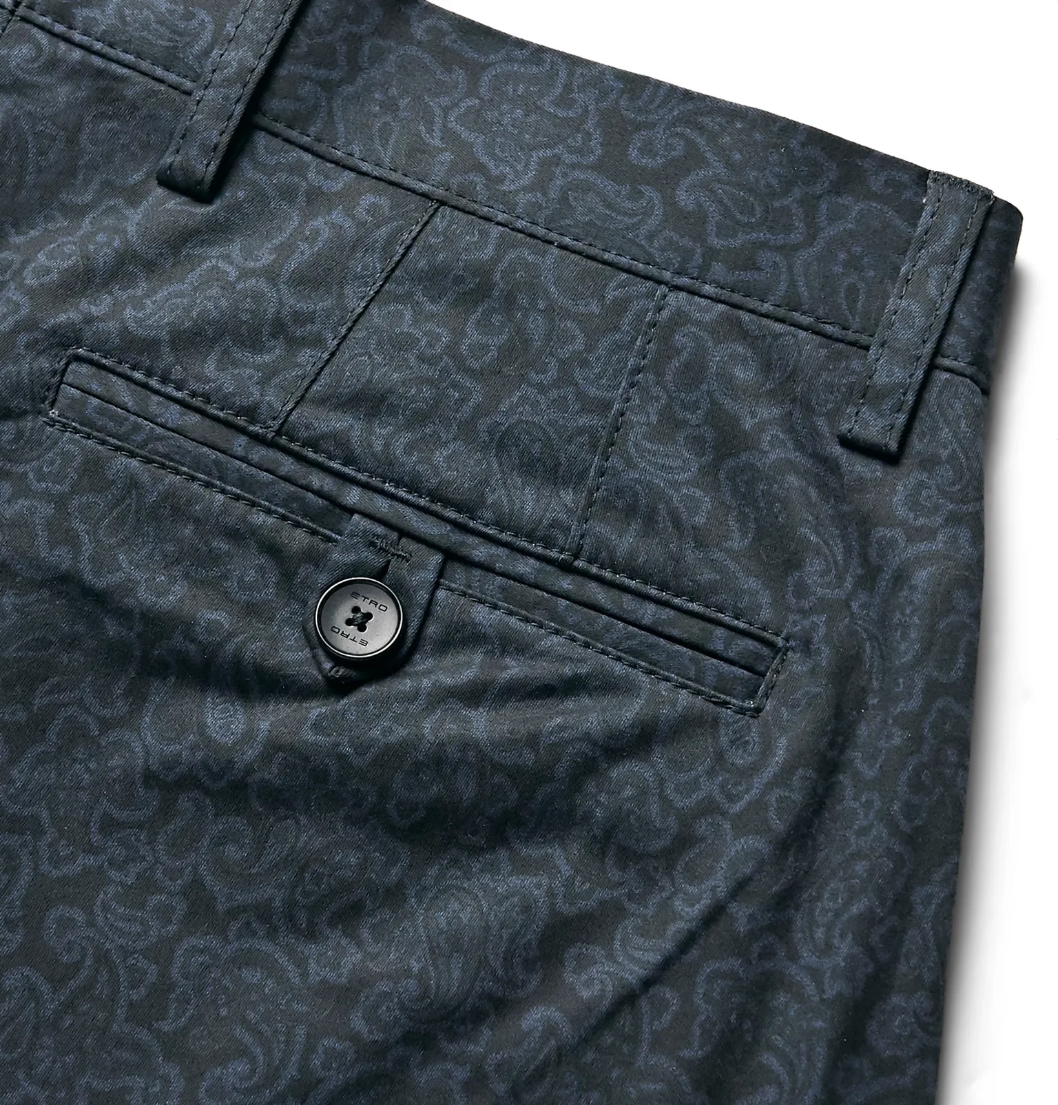 Slim-Fit Paisley-Print Cotton-Blend Trousers - 5