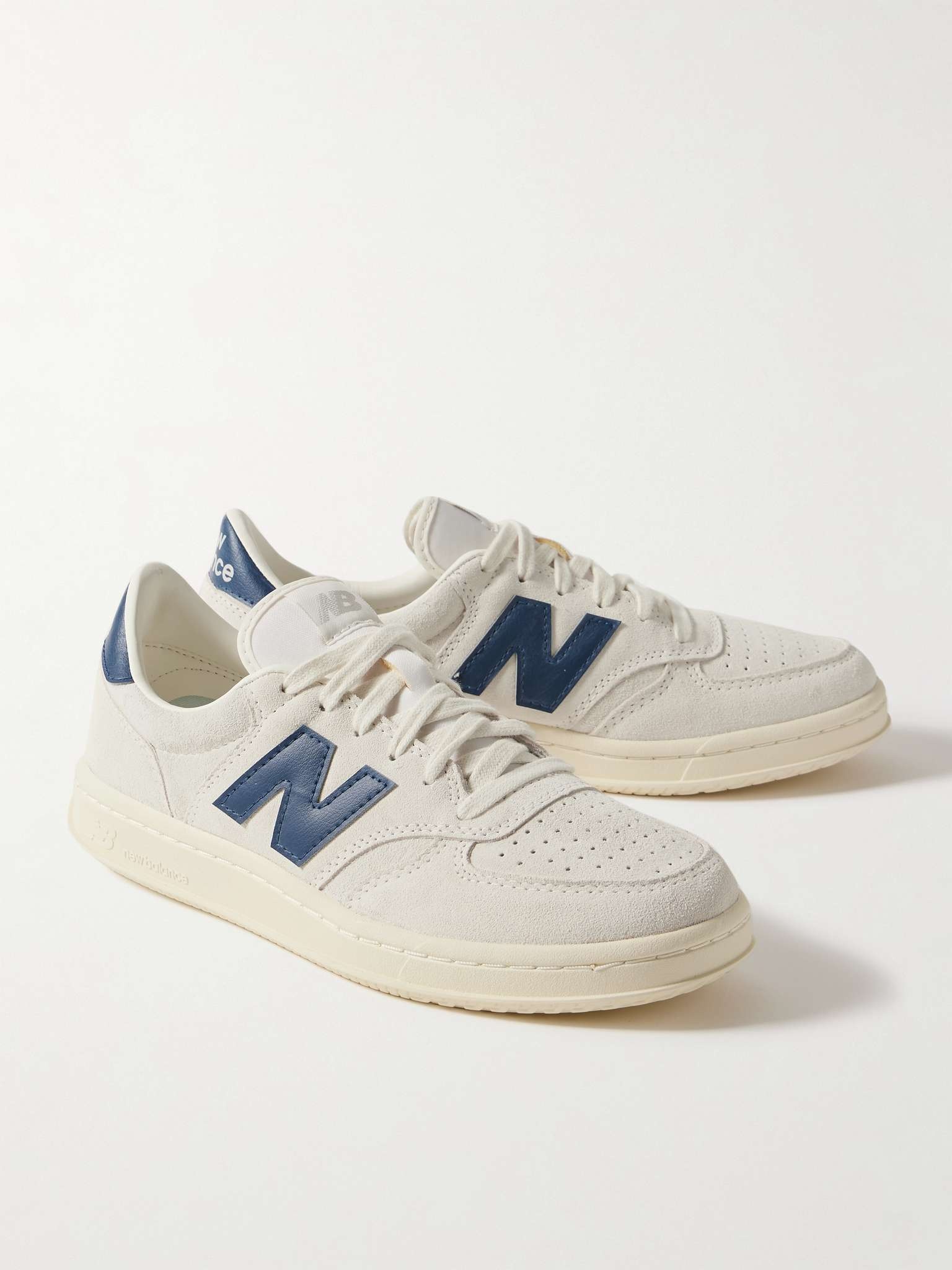 CT500 Leather-Trimmed Suede Sneakers - 4