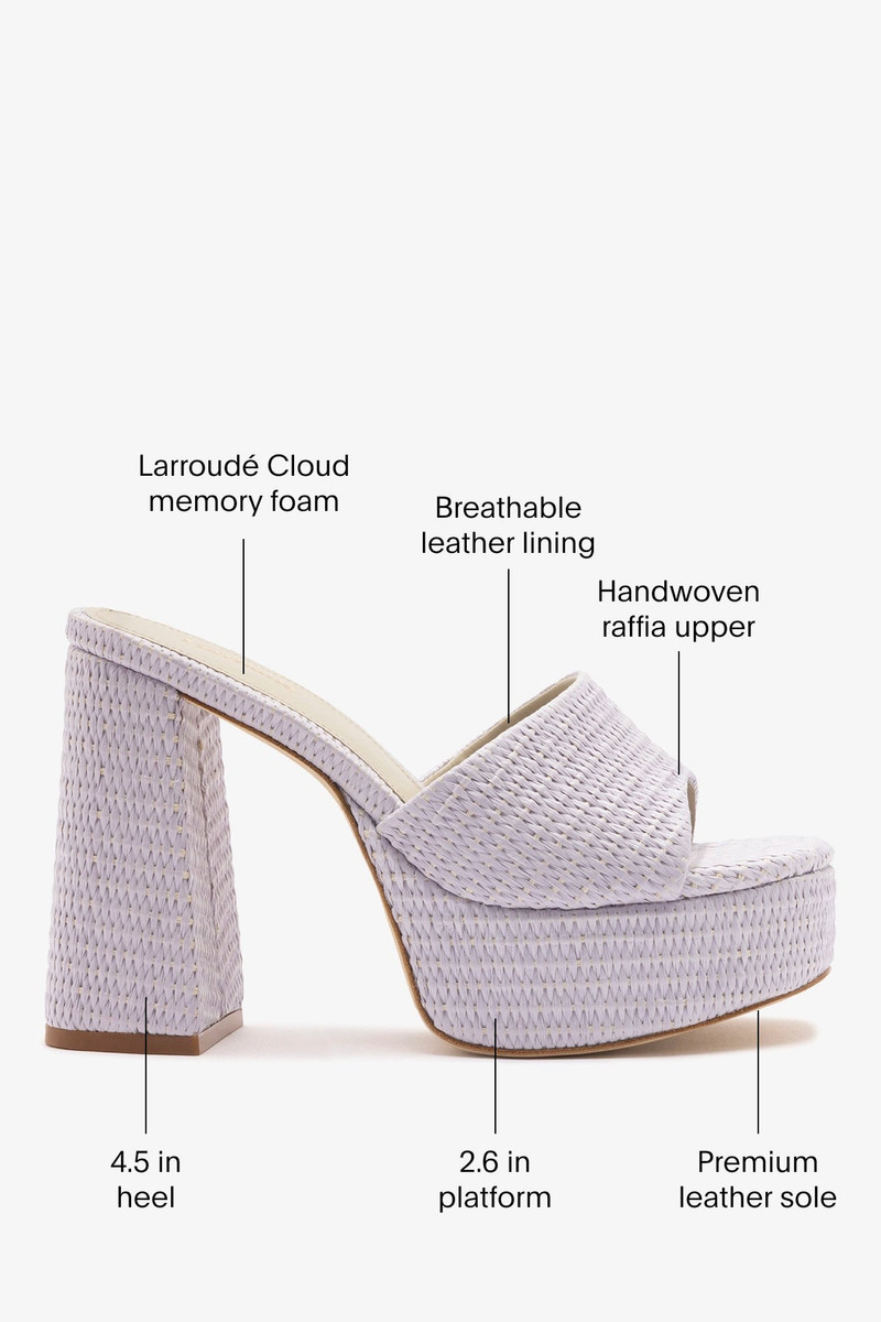 Dolly Mule Lilac Raffia 5