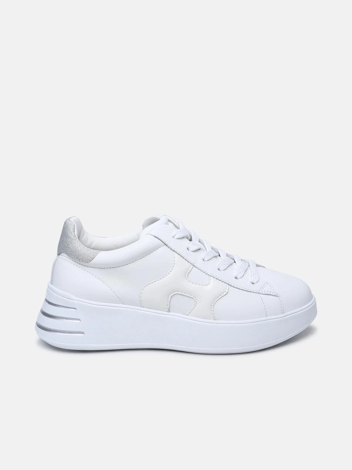 WHITE LEATHER REBEL SNEAKERS - 1