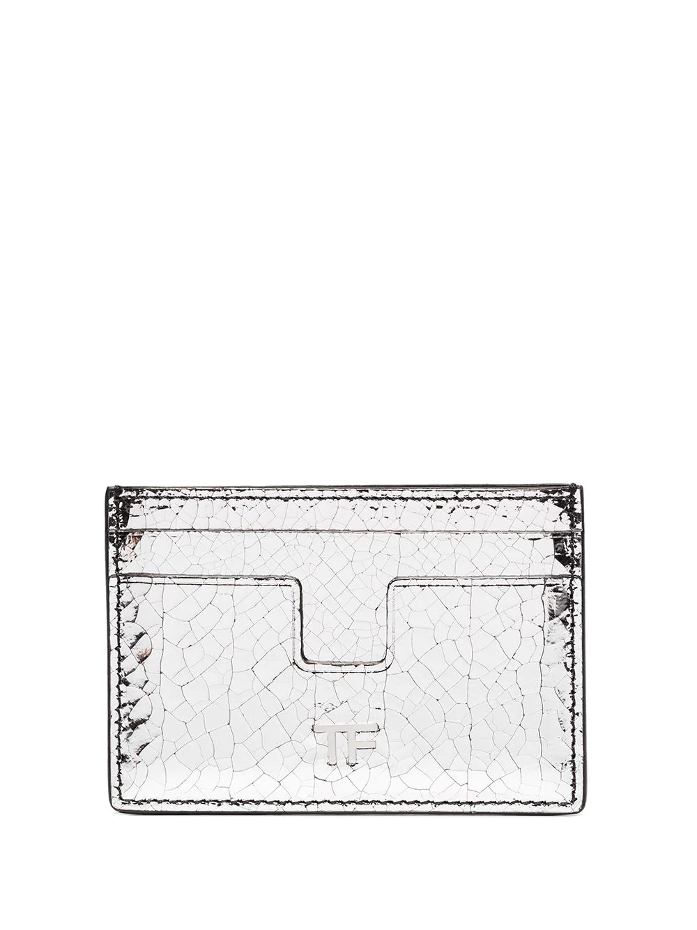 logo plaque metallic cardholder - 1