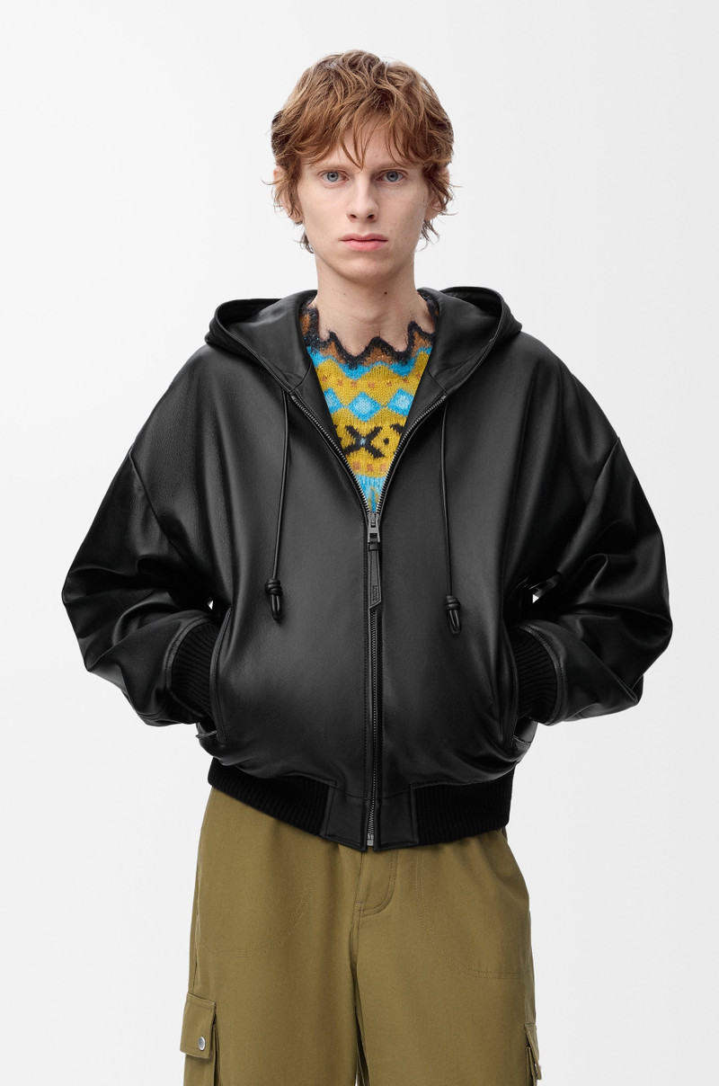 Hooded jacket in nappa lambskin 3