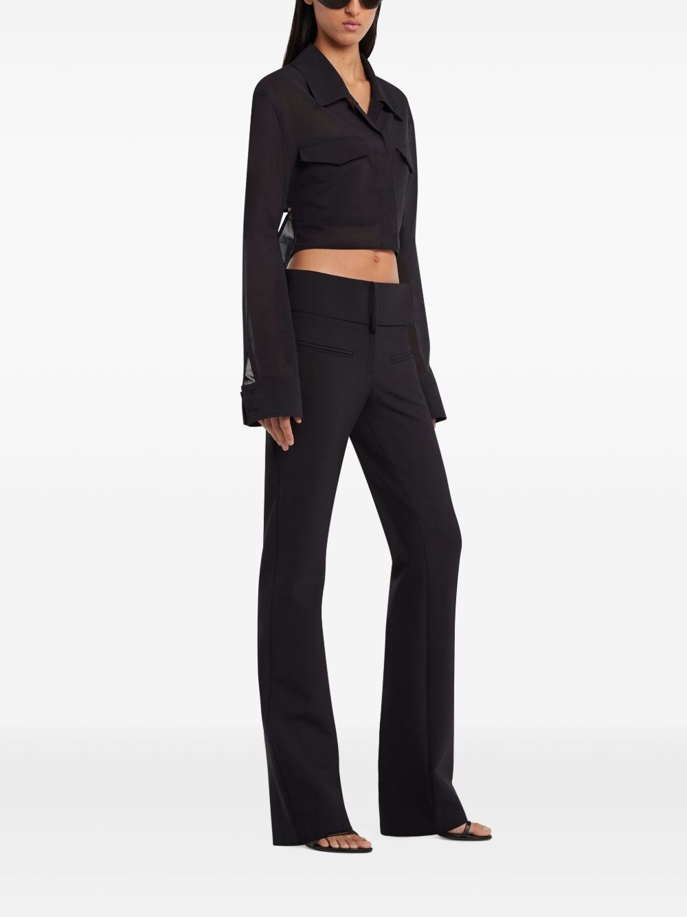 cropped cotton shirt - 3