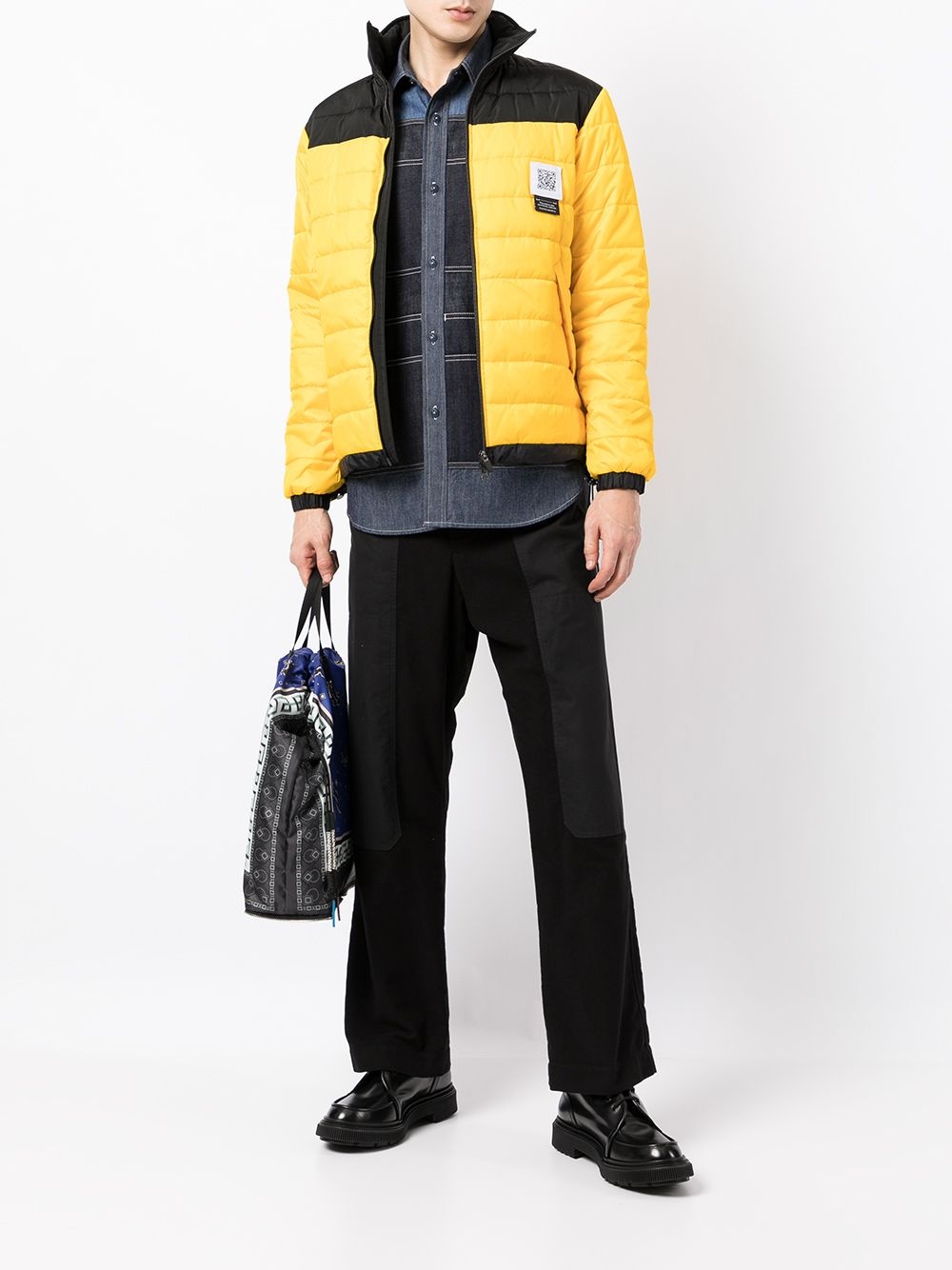 colour-block puffer jacket - 2