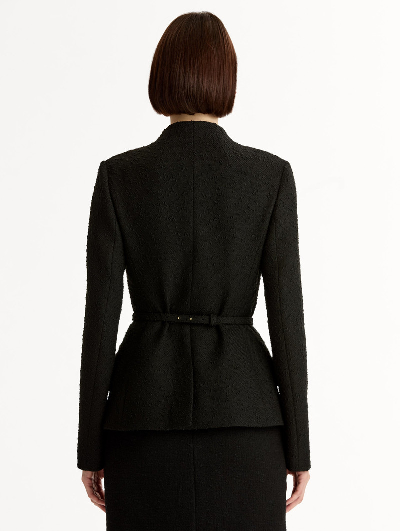 CYCLAMEN BELT TWEED JACKET 4