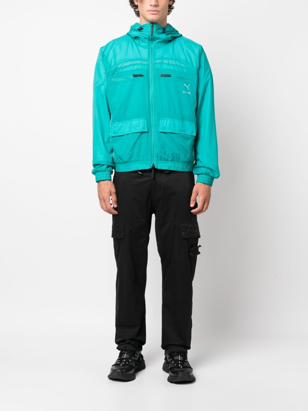 x Koché reversible zip-up hooded jacket - 2