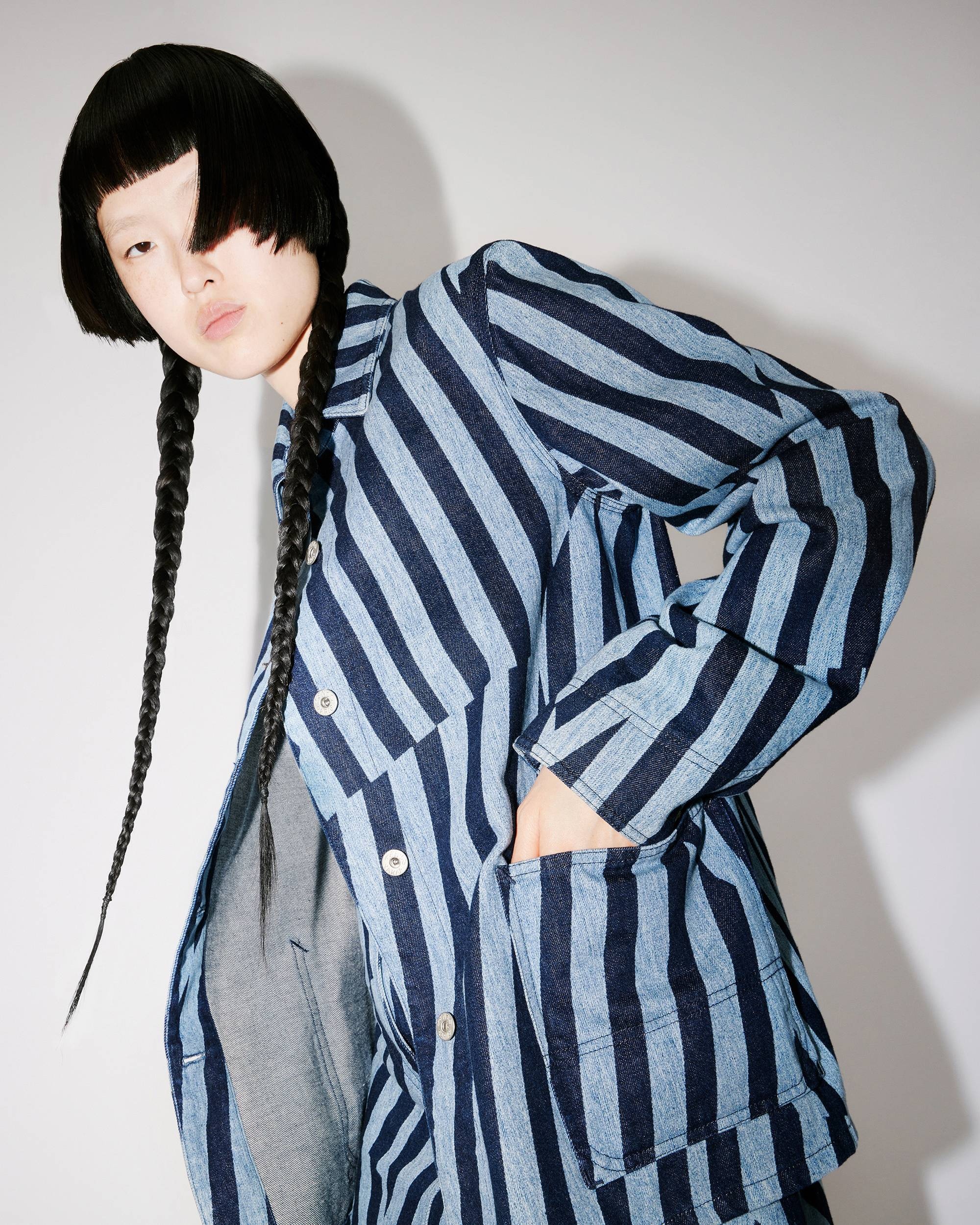 KENZO Dazzle Stripe Japanese denim jacket - 7