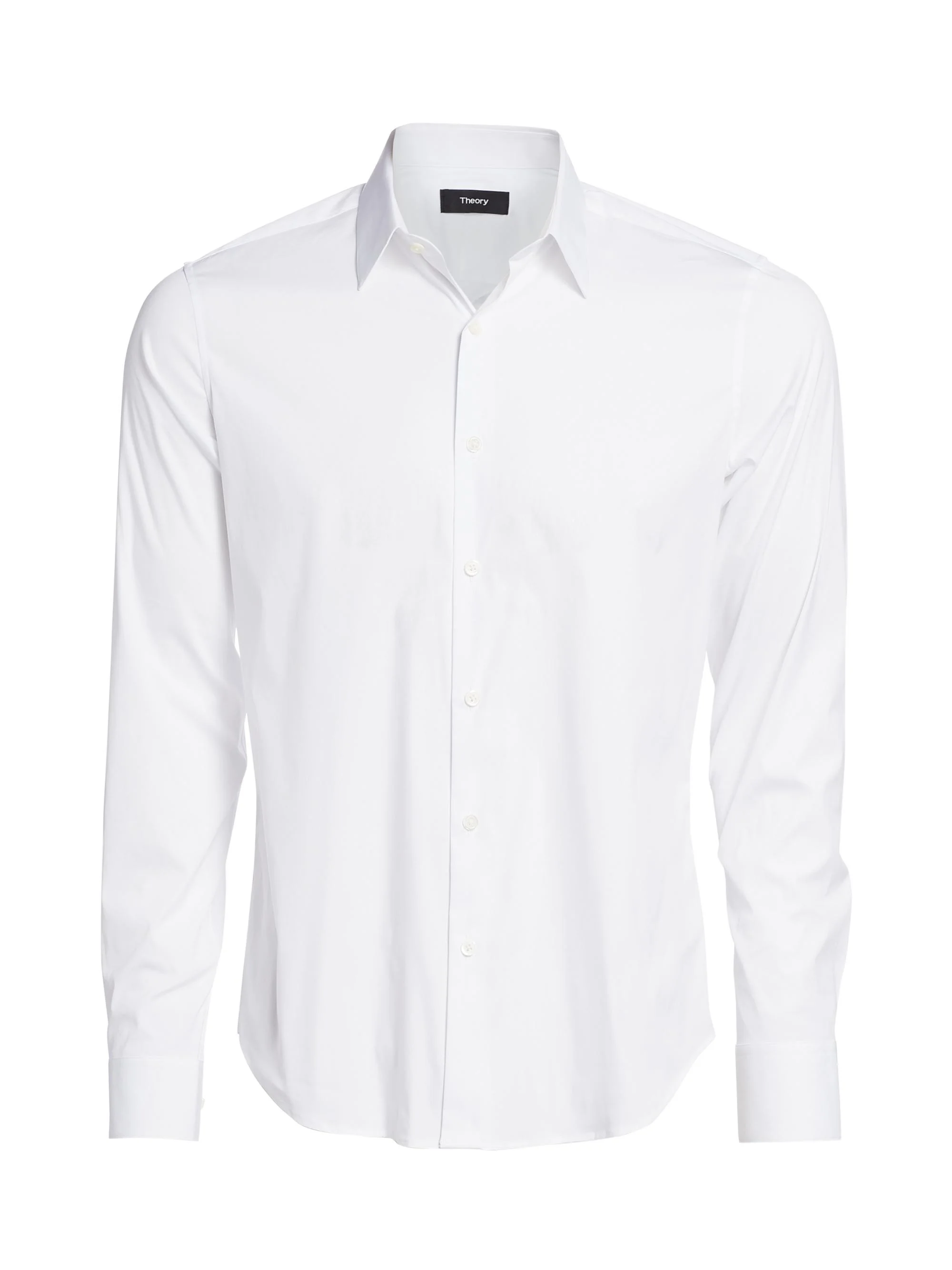 Men's Sylvain Wealth Poplin Long-Sleeve Shirt - White - 1