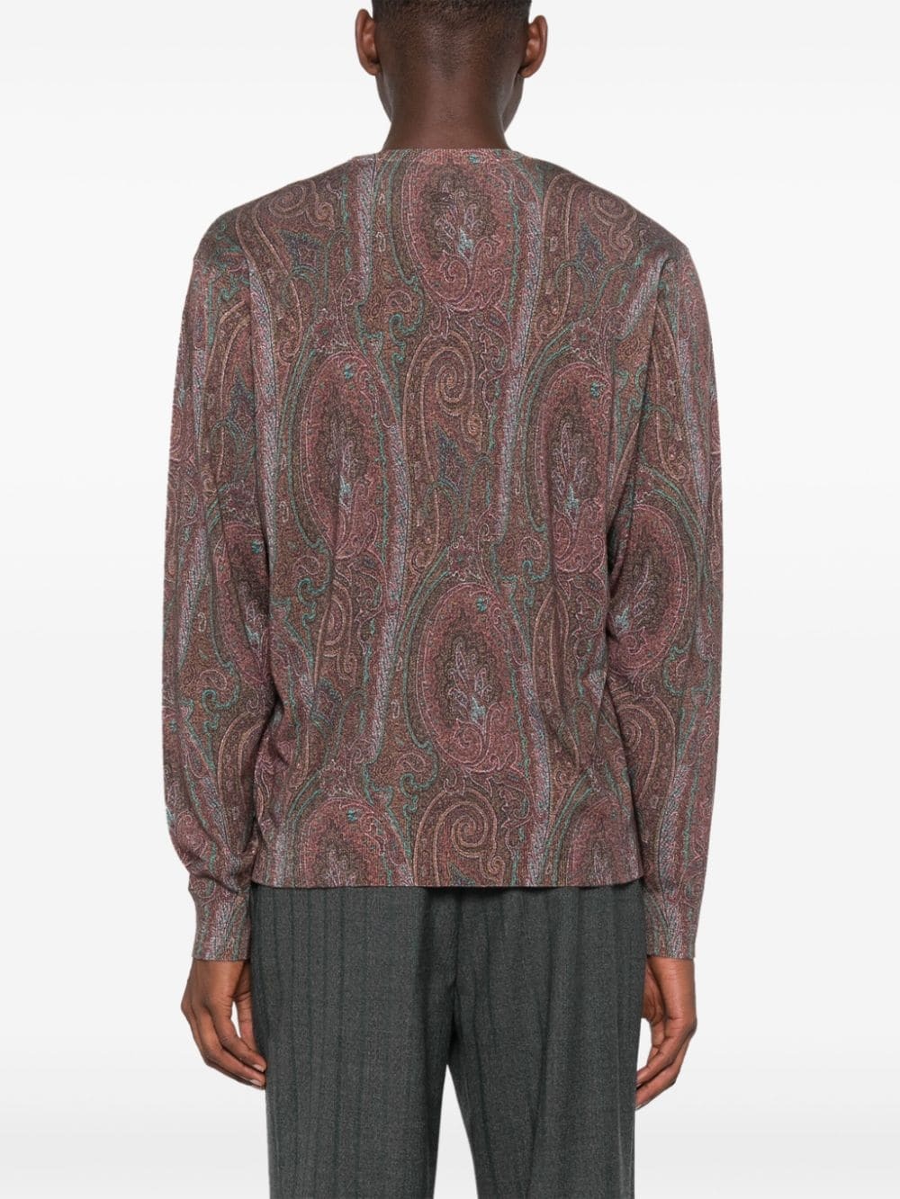 paisley-jacquard sweater - 4