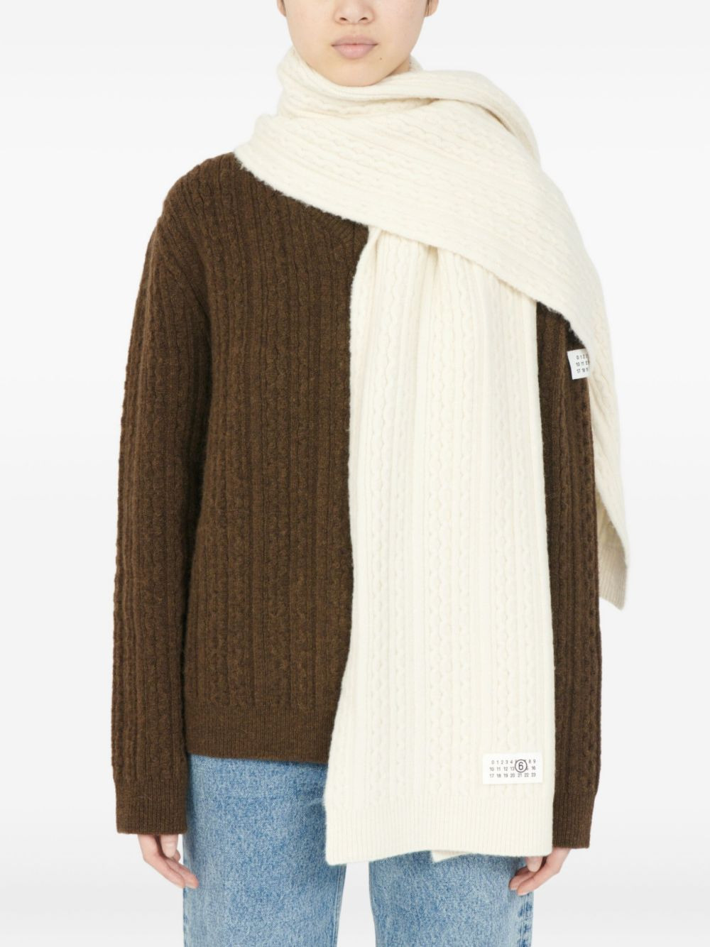 ribbed-knit scarf - 3
