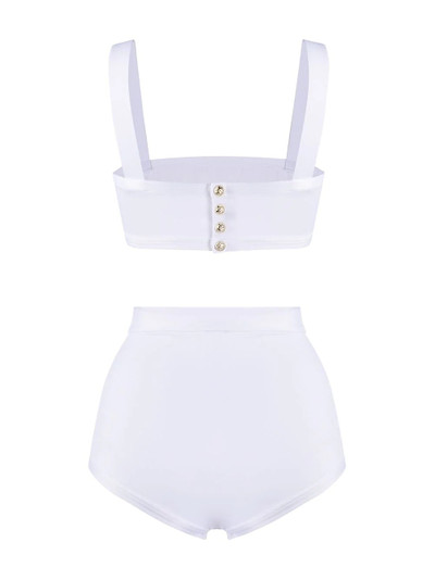 Balmain high-waist buttoned bikini set outlook