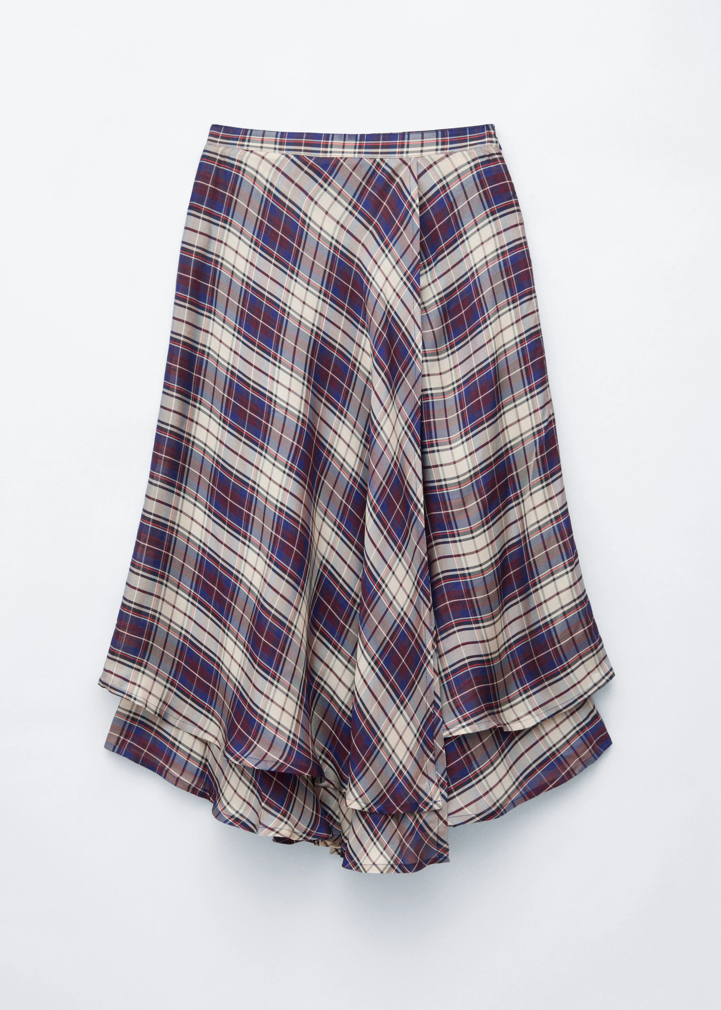 Checked Wrap Skirt - 1