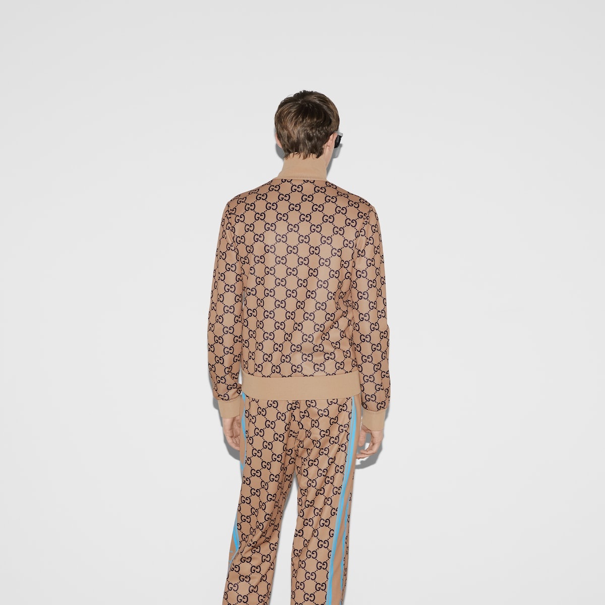 Technical jersey GG print zipped jacket - 4