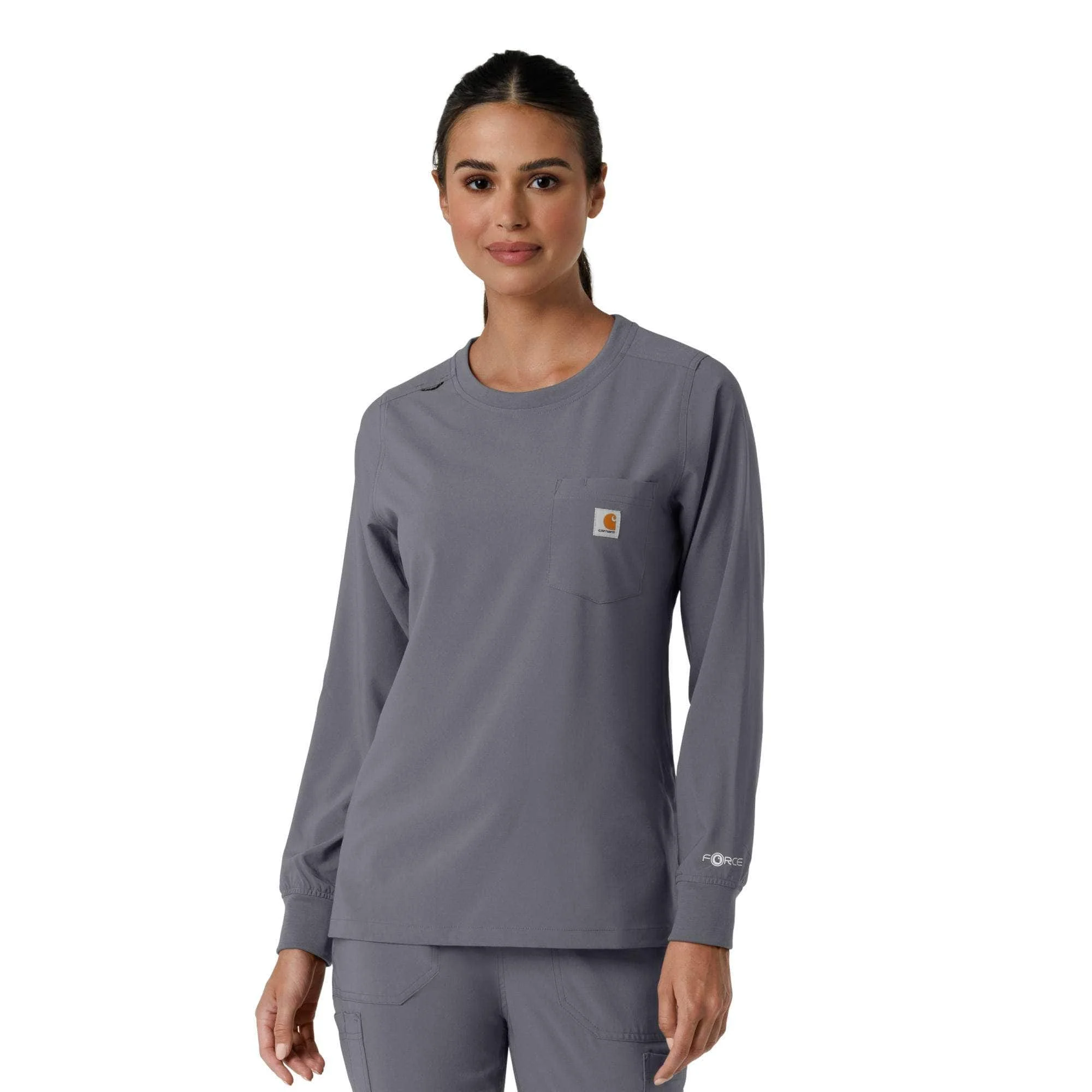 Women's Force Cross-Flex Crew Neck Long Sleeve Scrub Top - 1