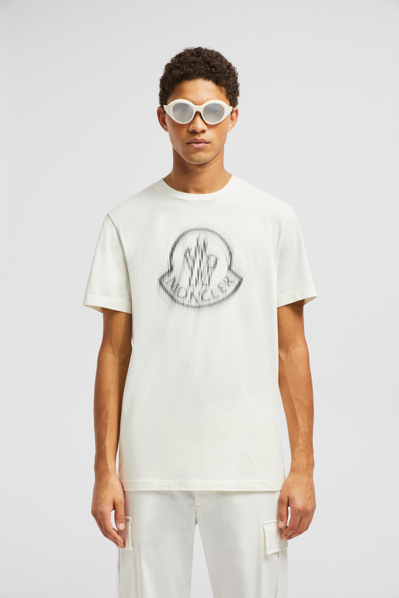Moncler Blurred Logo Cotton T-Shirt outlook