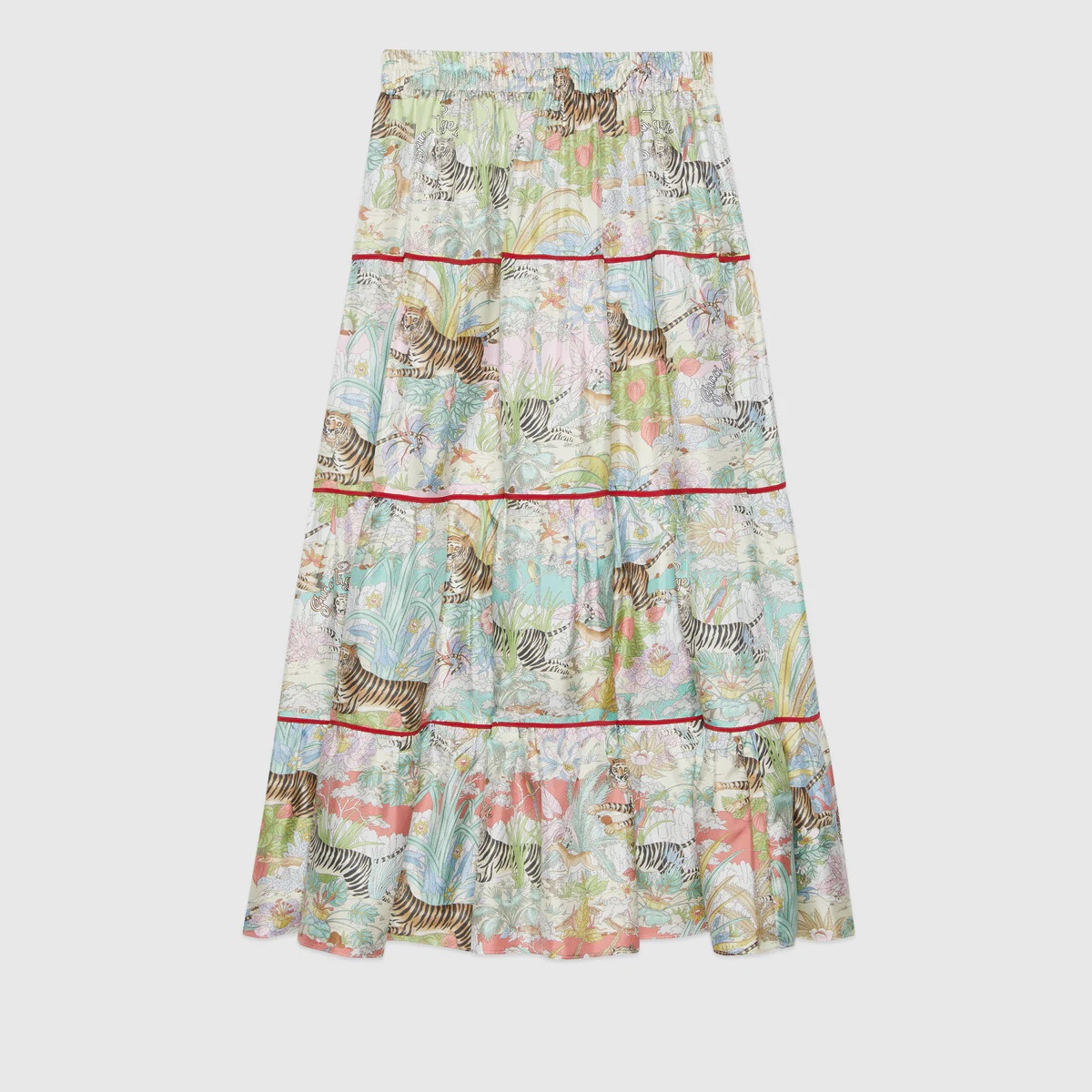 Gucci Tiger silk skirt - 1