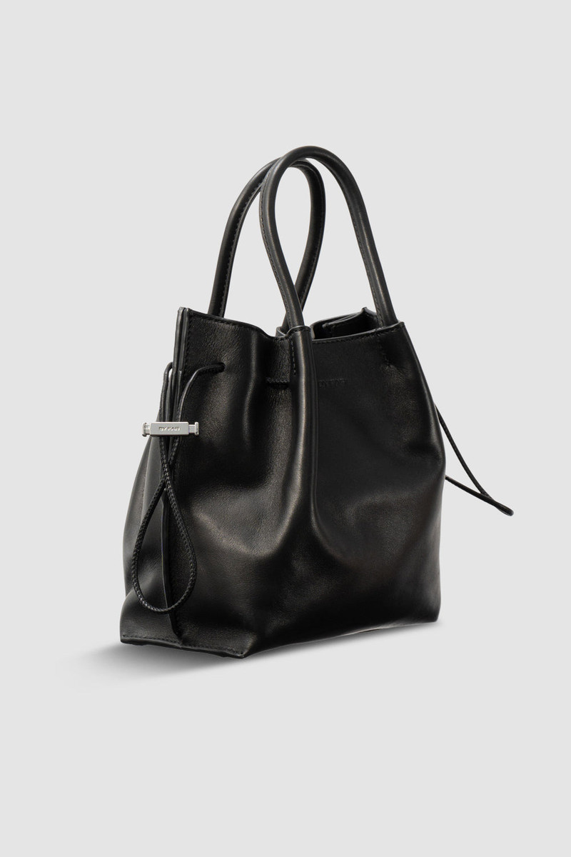 BY FAR Baby Kayla Black Nappa Leather Top-Handle Bag outlook