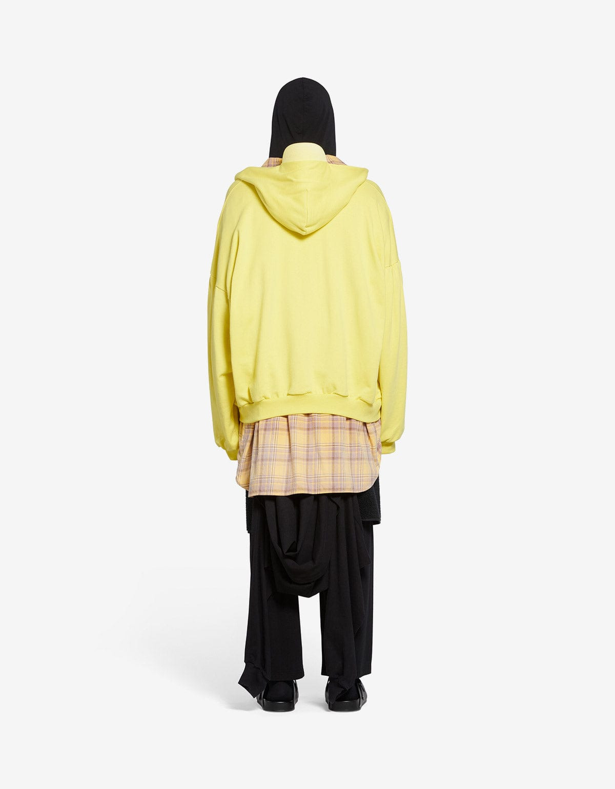 Balenciaga Yellow Unity Sports Icon Layered Hoodie - 4