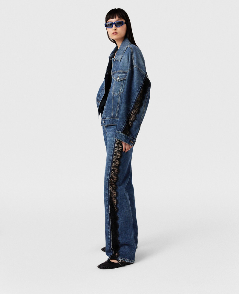 Lace-Insert Denim Jacket 3