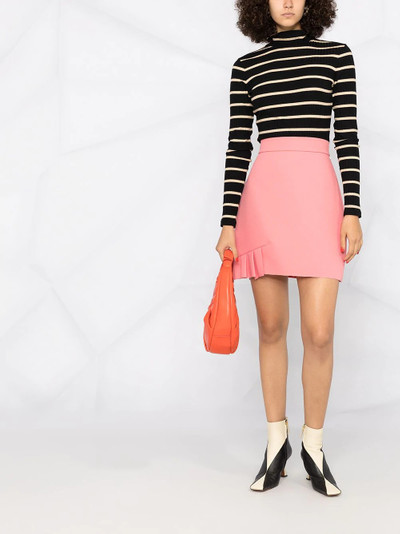 MSGM pleat-detail A-line skirt outlook