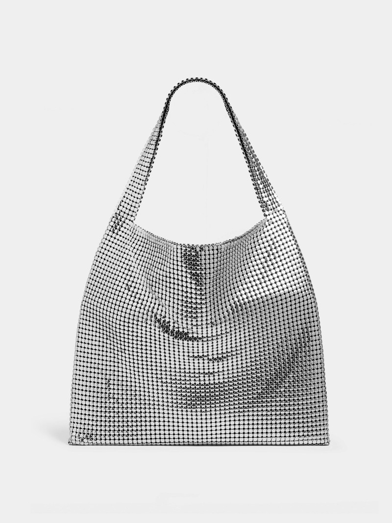 SILVER PIXEL 금속 TOTE 부대 1