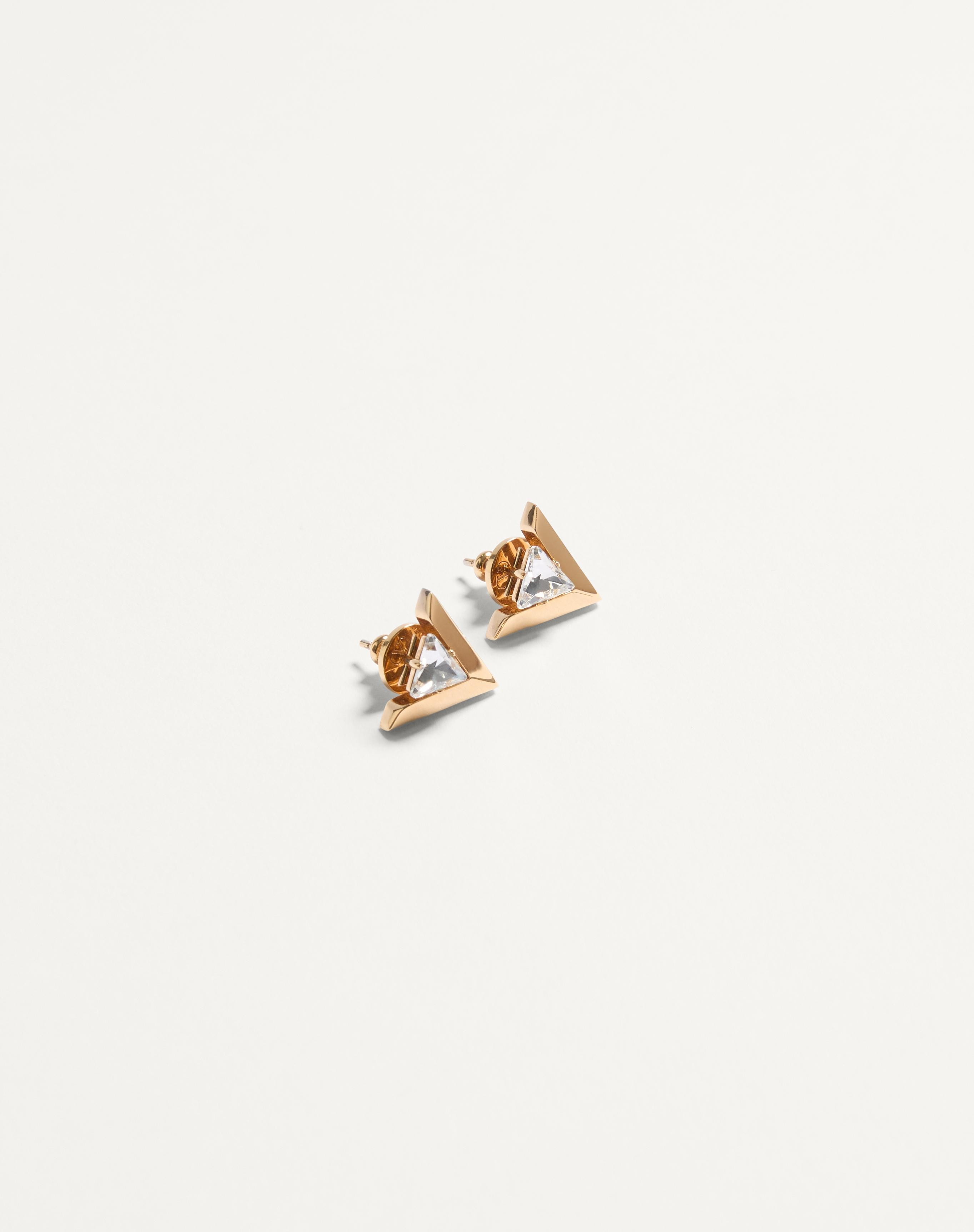 JE LES V METAL AND CRYSTAL EARRINGS - 4