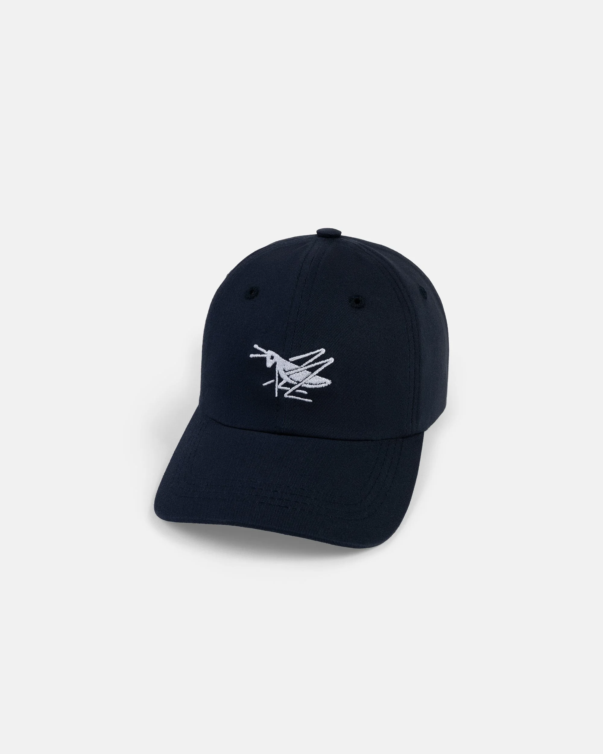 MADE-IN-USA NAVY & WHITE GRASSHOPPER CLUB DAD HAT - 1