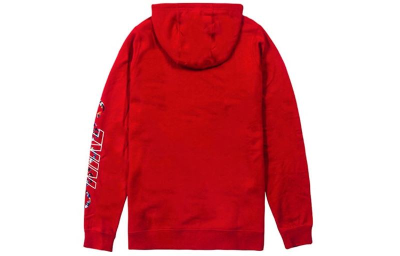 Nike Nike Sportswear Club Printing Long Sleeves Pullover Drawstring Red CU3670-687 outlook