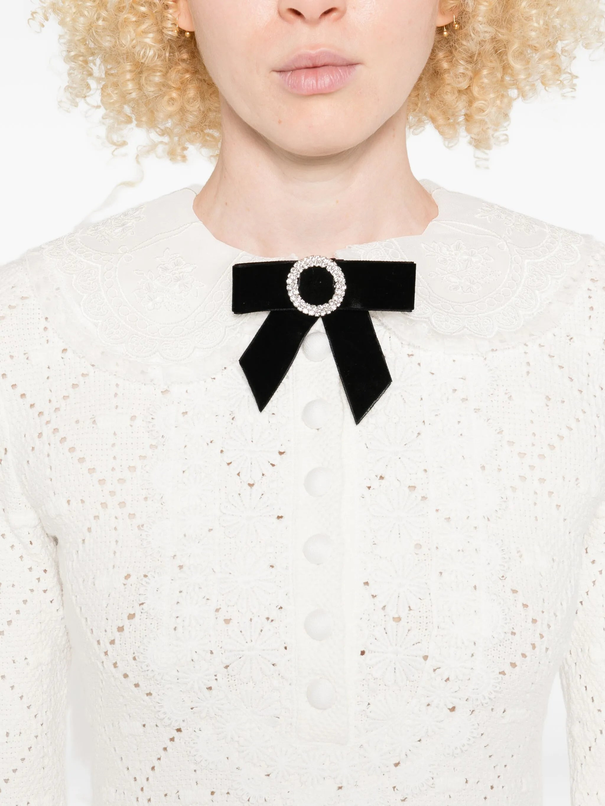 Self-portrait Bow-embellished Mini Dress - 3