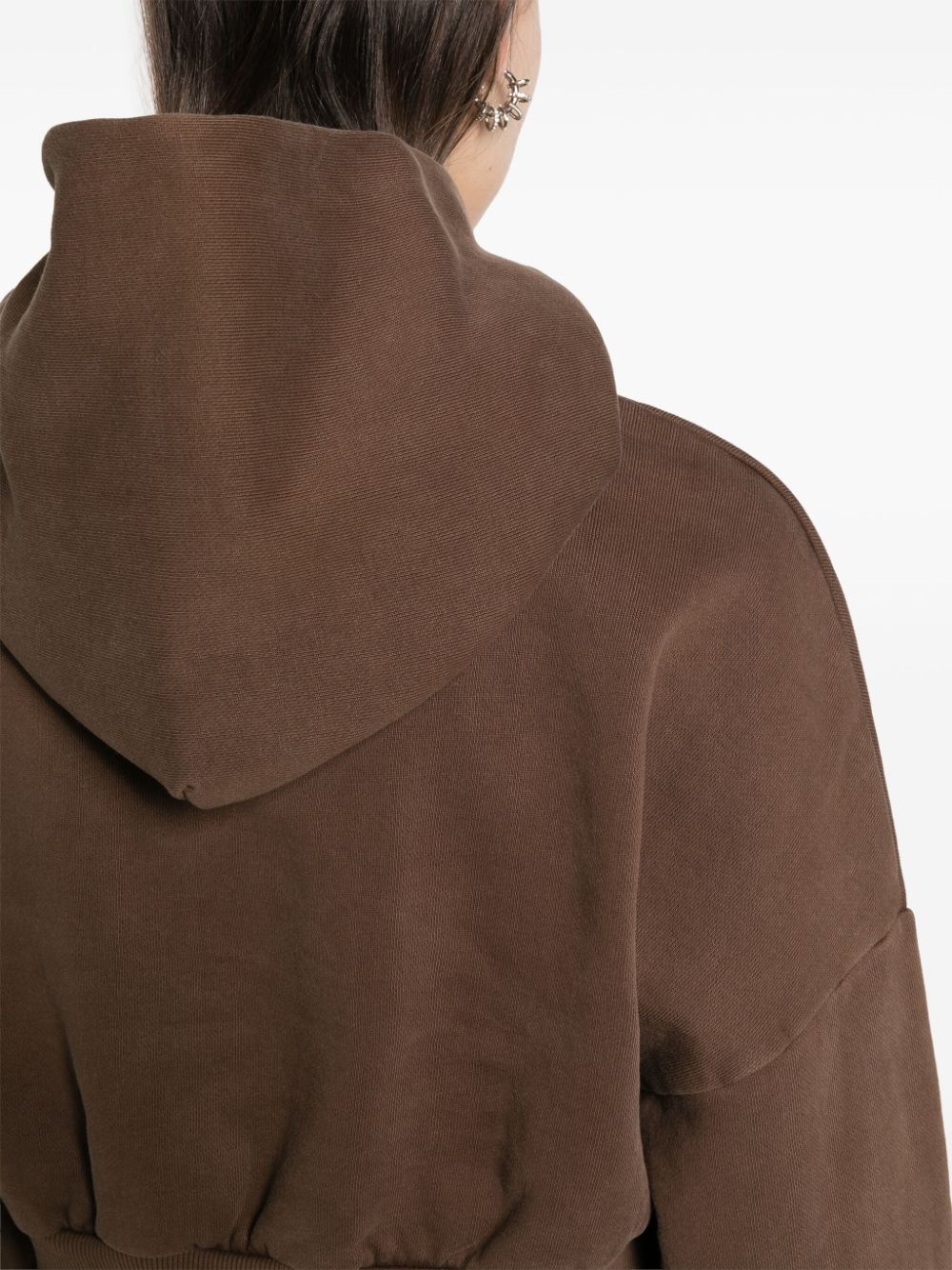 organic-cotton cropped hoodie - 5