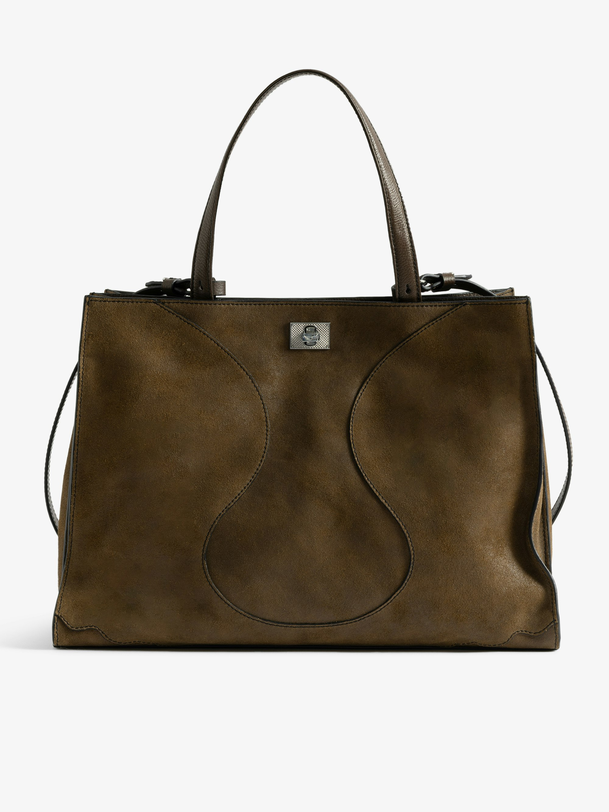 Zadig & Voltaire Jack Suede Bag - LWBA04322_WOOD | REVERSIBLE