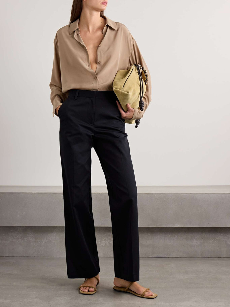 MATTEAU Silk crepe de chine shirt Beige outlook
