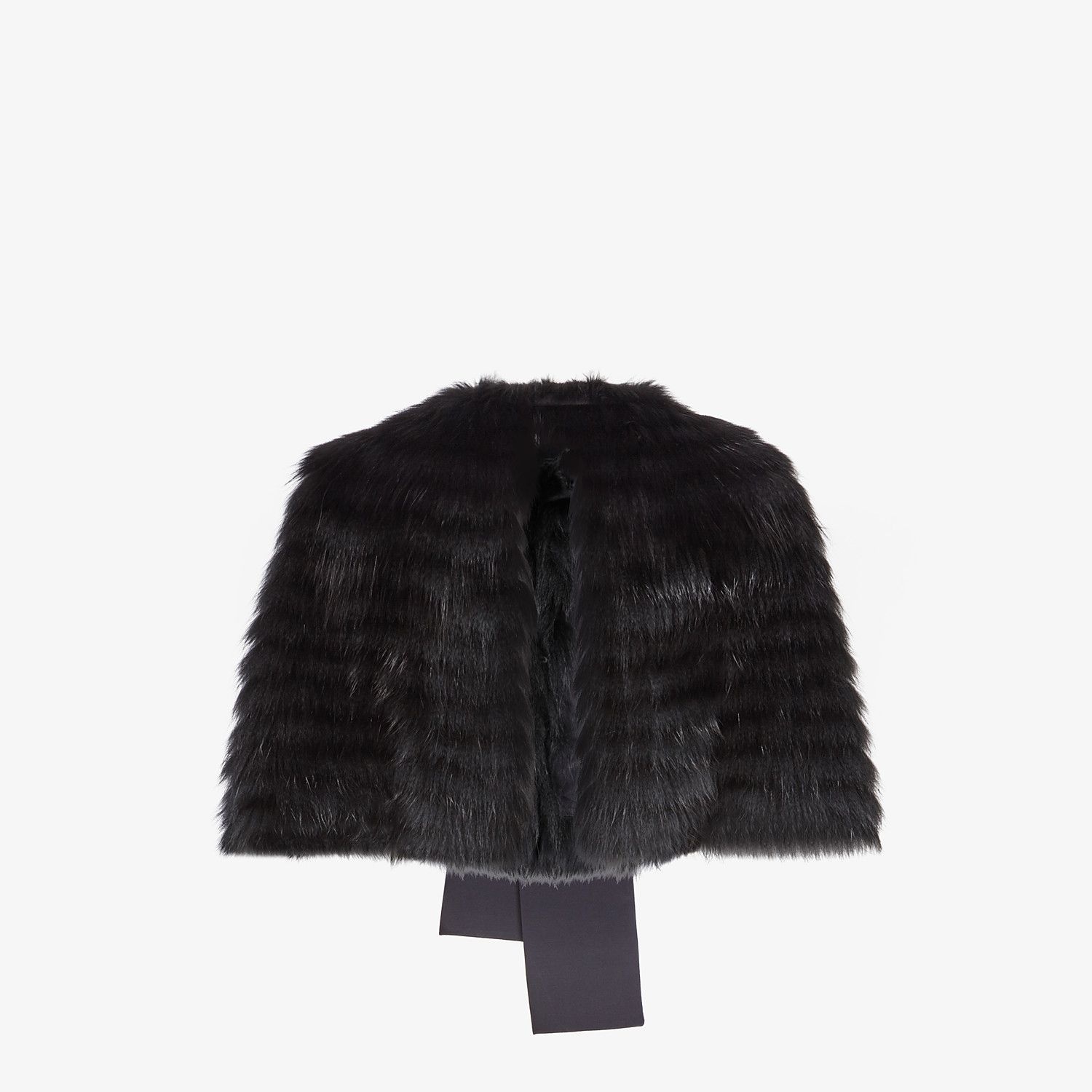 Black fox fur cape - 2