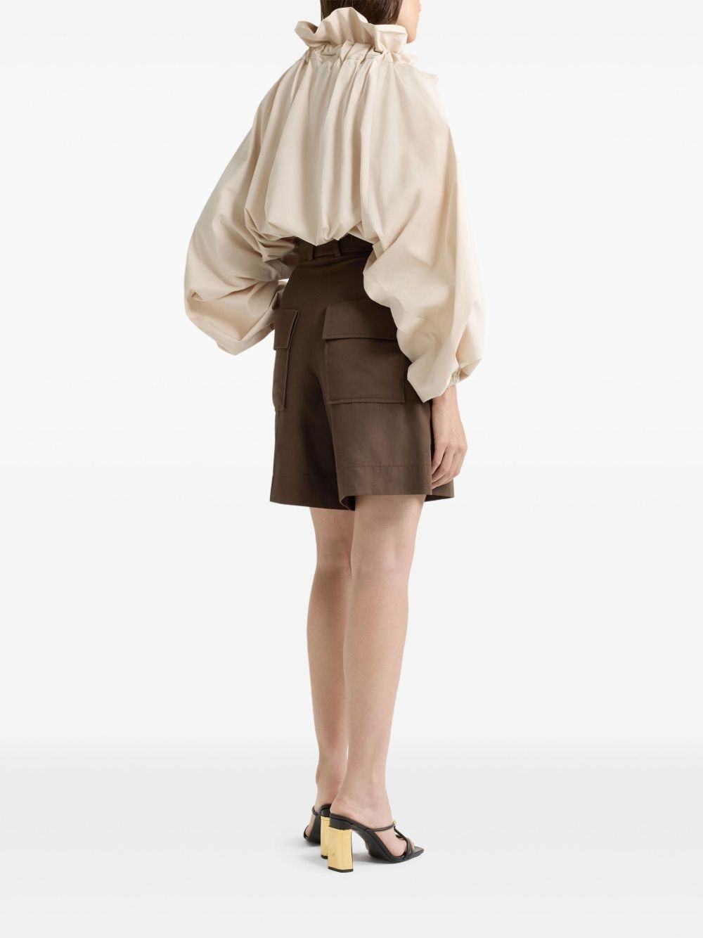 Iconic drawstring poplin top - 3