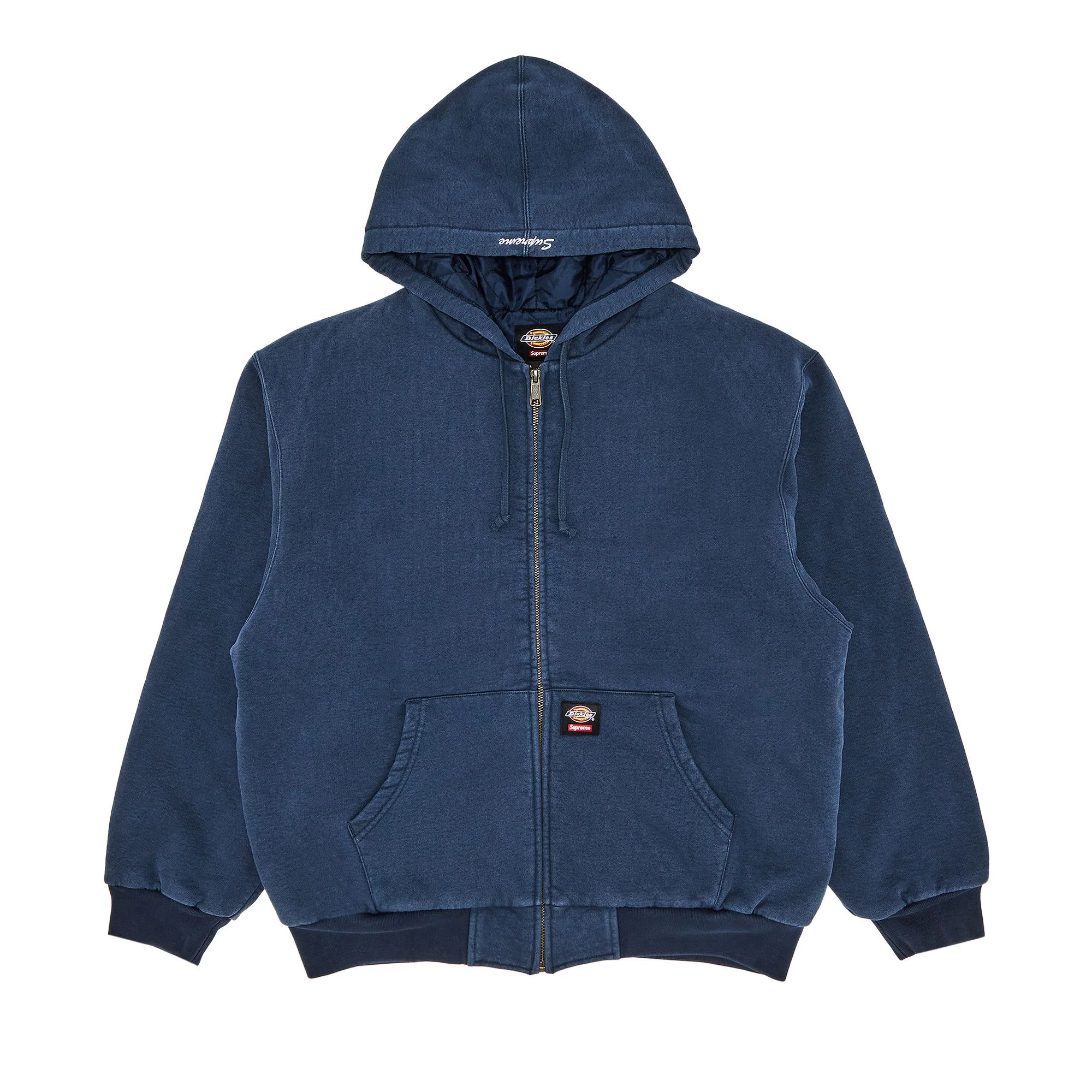 Supreme x Dickies Quilted Lined Zip Up Hooded Sweatshirt 'Navy' - 1