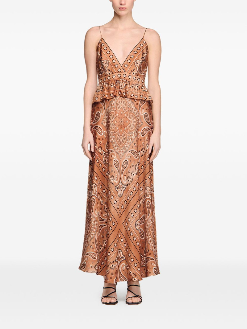 Sandro V-neck paisley-pattern maxi dress outlook