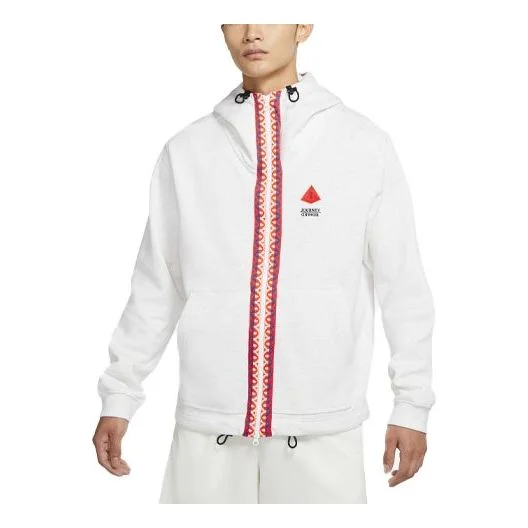 Men's Nike Sports Loose Hooded Casual Jacket White DA6690-051 - 1