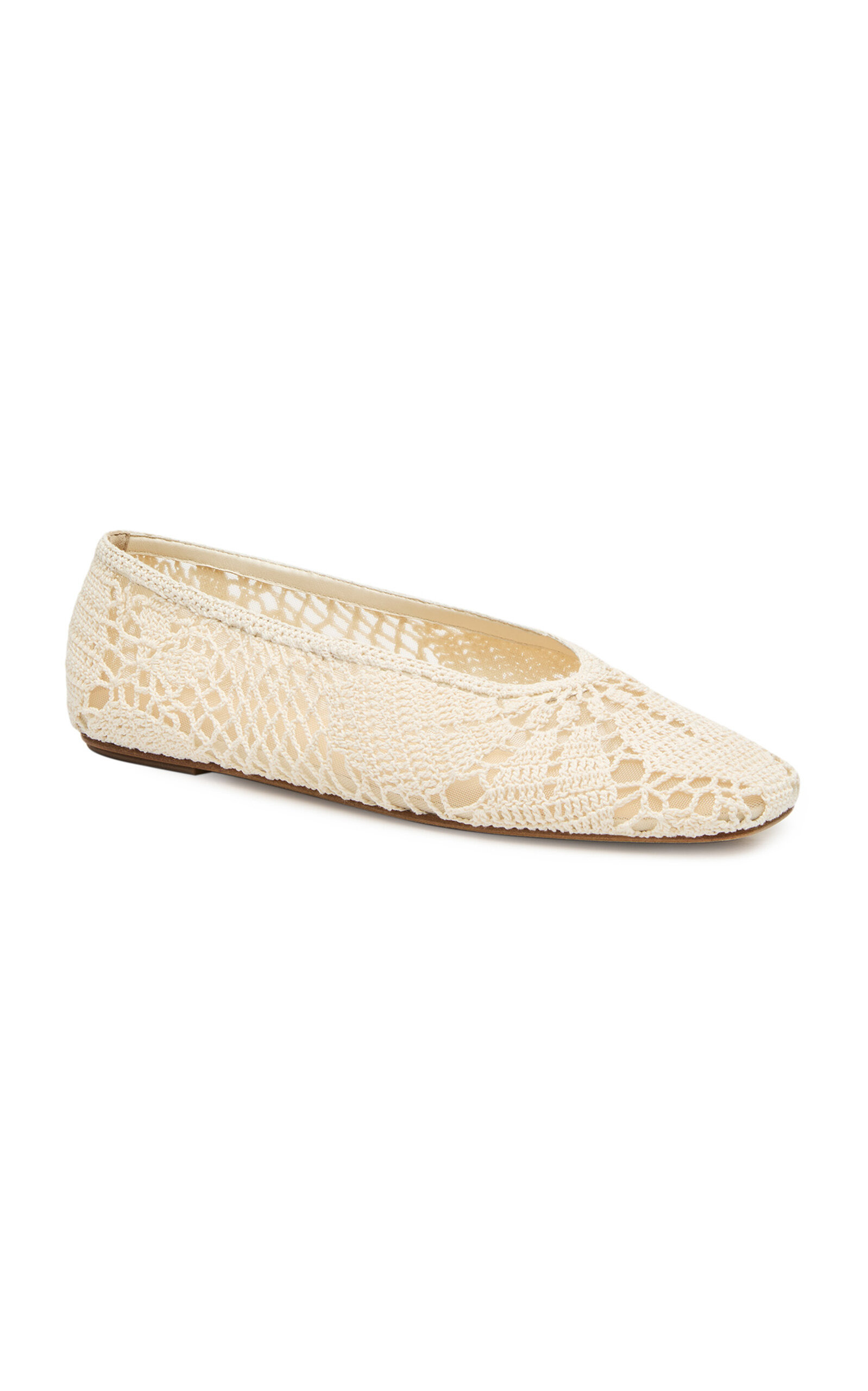 Crochet Ballet Flats white - 2