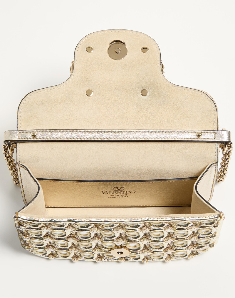 Valentino VALENTINO GARAVANI LOCÒ SMALL SHOULDER BAG EMBROIDERED WITH JEWEL LOGO outlook