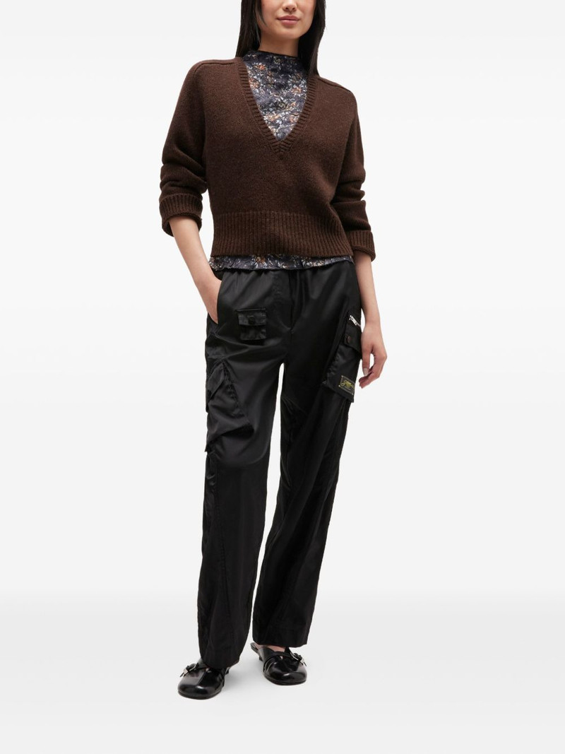 GANNI wool yak mix V-neck knit outlook