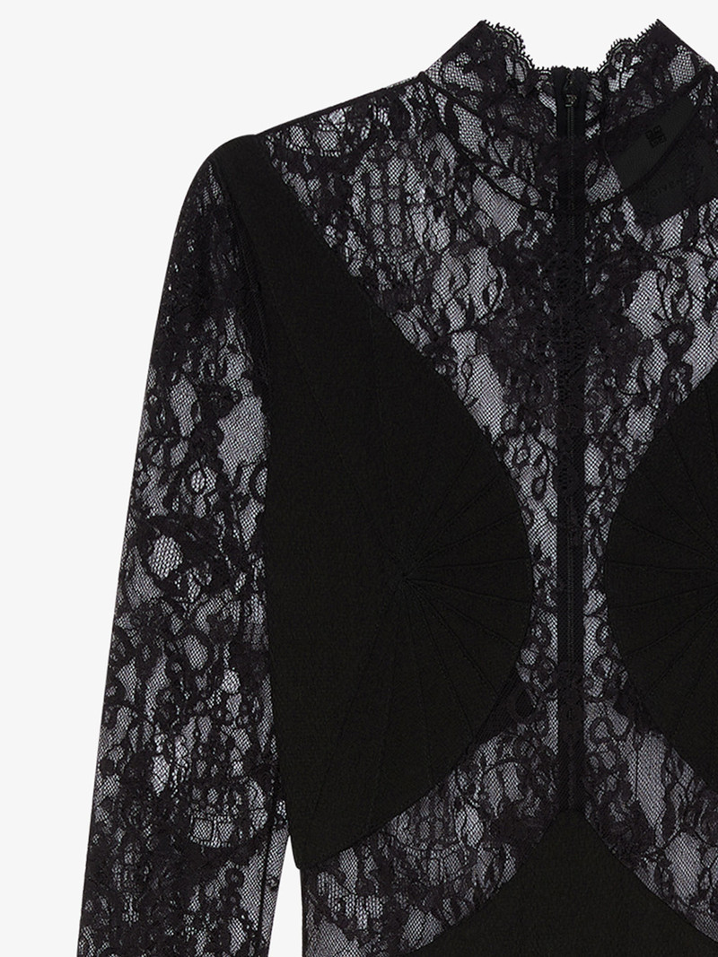 DRESS IN CHANDELIER LACE AND JERSEY 4