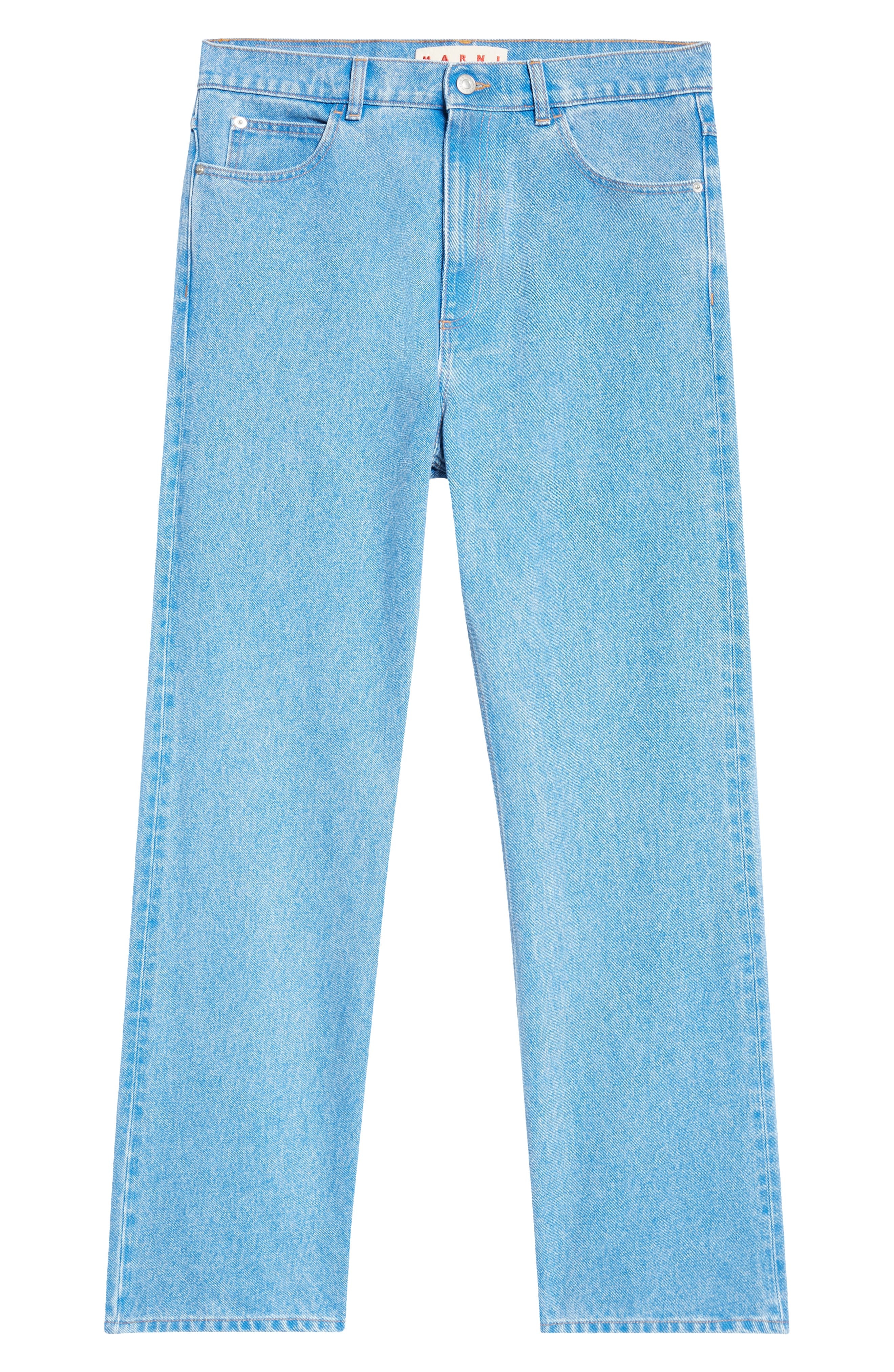 Marni Stonewashed Oragnic Cotton Wide Leg Jeans in Cobalt at Nordstrom - 6