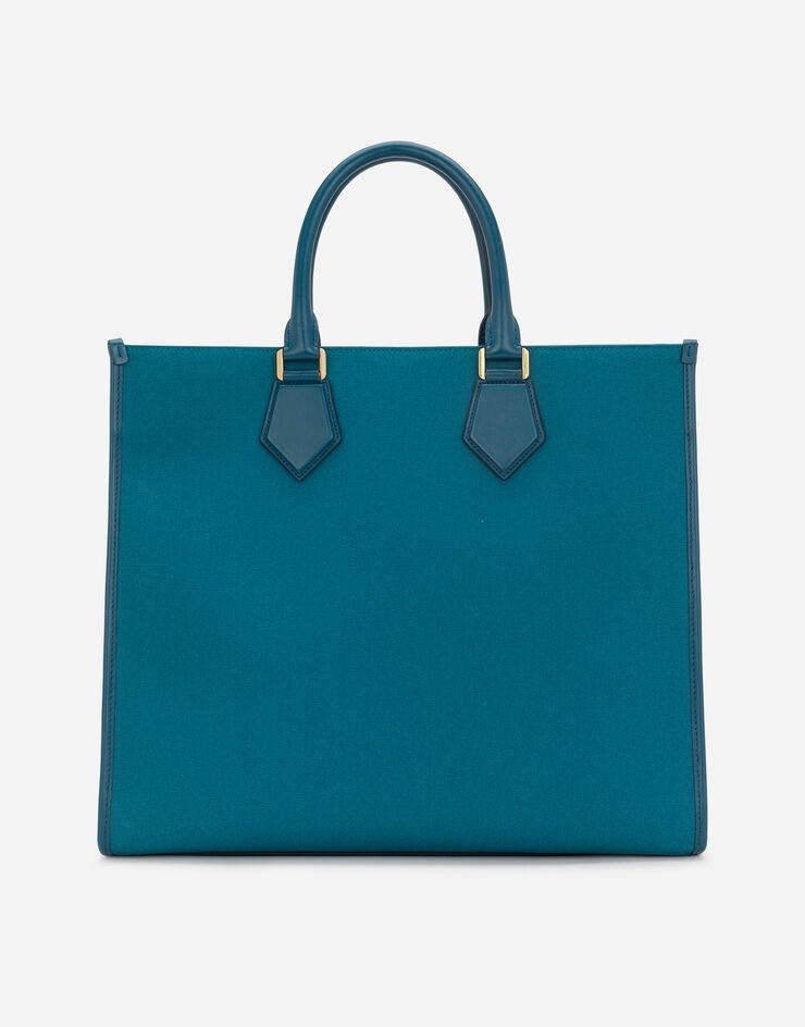Canvas shopper with calfskin nappa details - 3