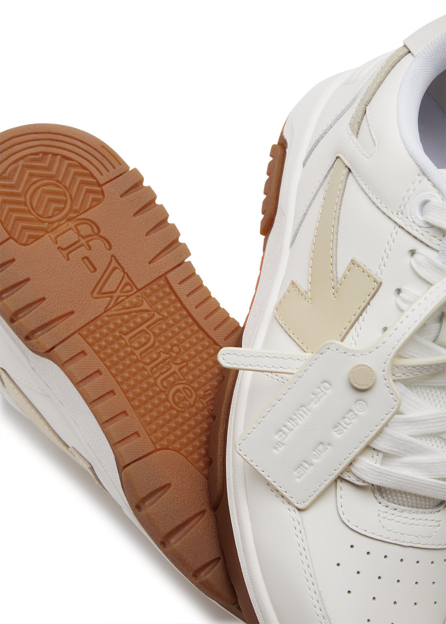 Out Of Office panelled leather sneakers - 4